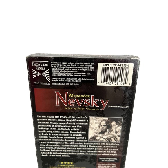 Alexander Nevsky Sergei Eisenstain VHS Tape Remastered English Subtitles New 99 - Picture 9 of 13